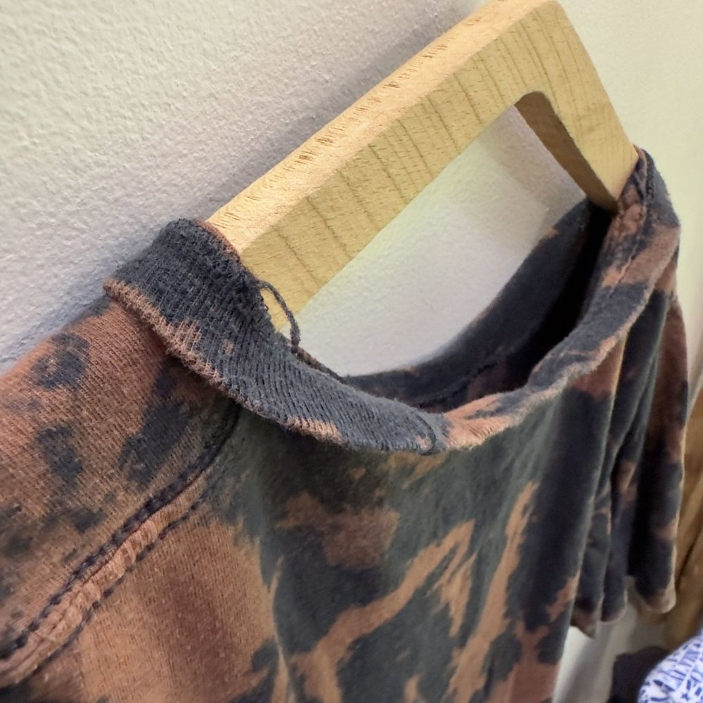 Brown and Black Tye Dye T-shirt - Picture 5 of 5